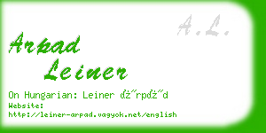 arpad leiner business card